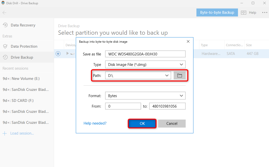 creating a backup path