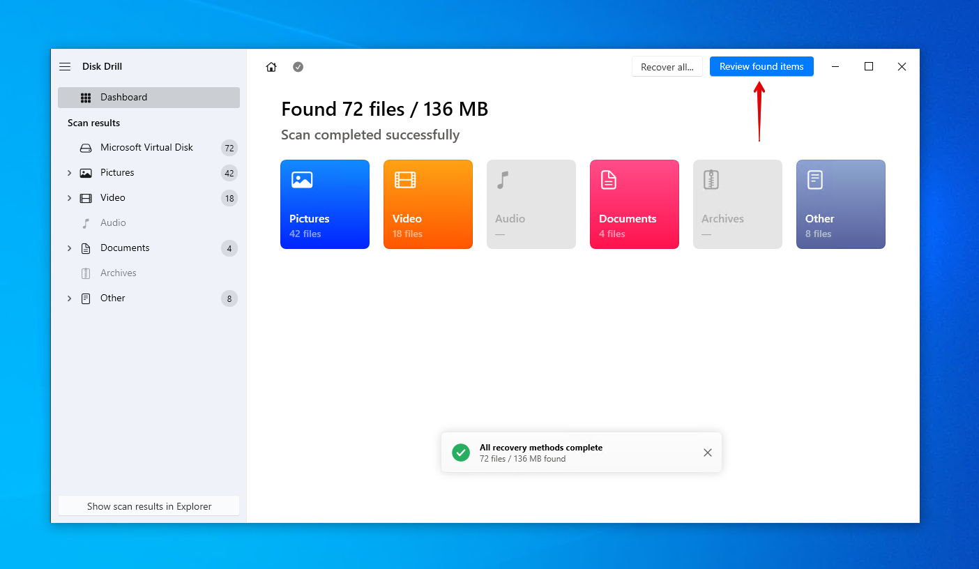 Reviewing the HP external hard drive data.