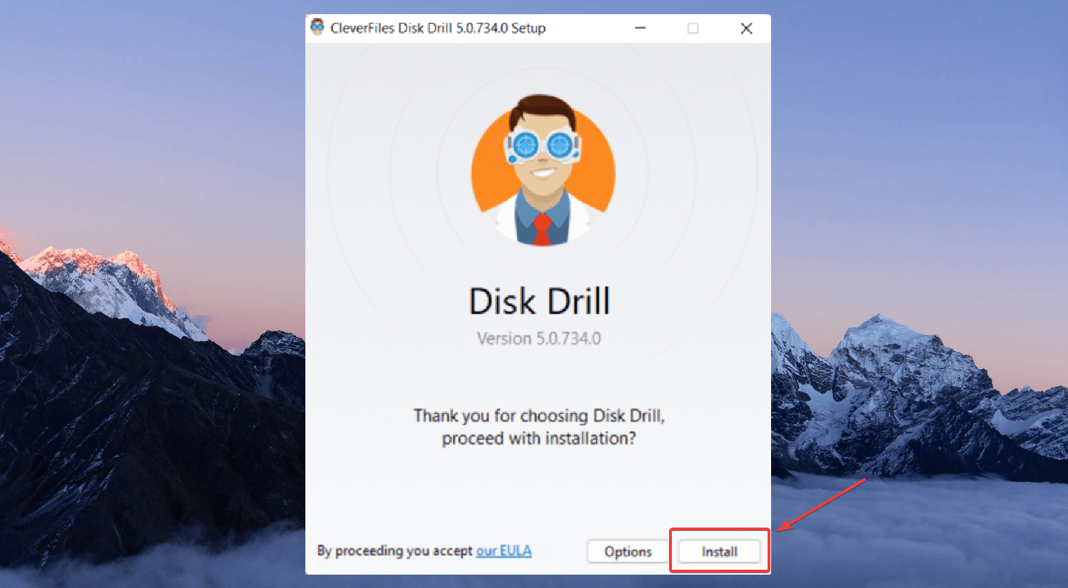 disk drill installation sequence