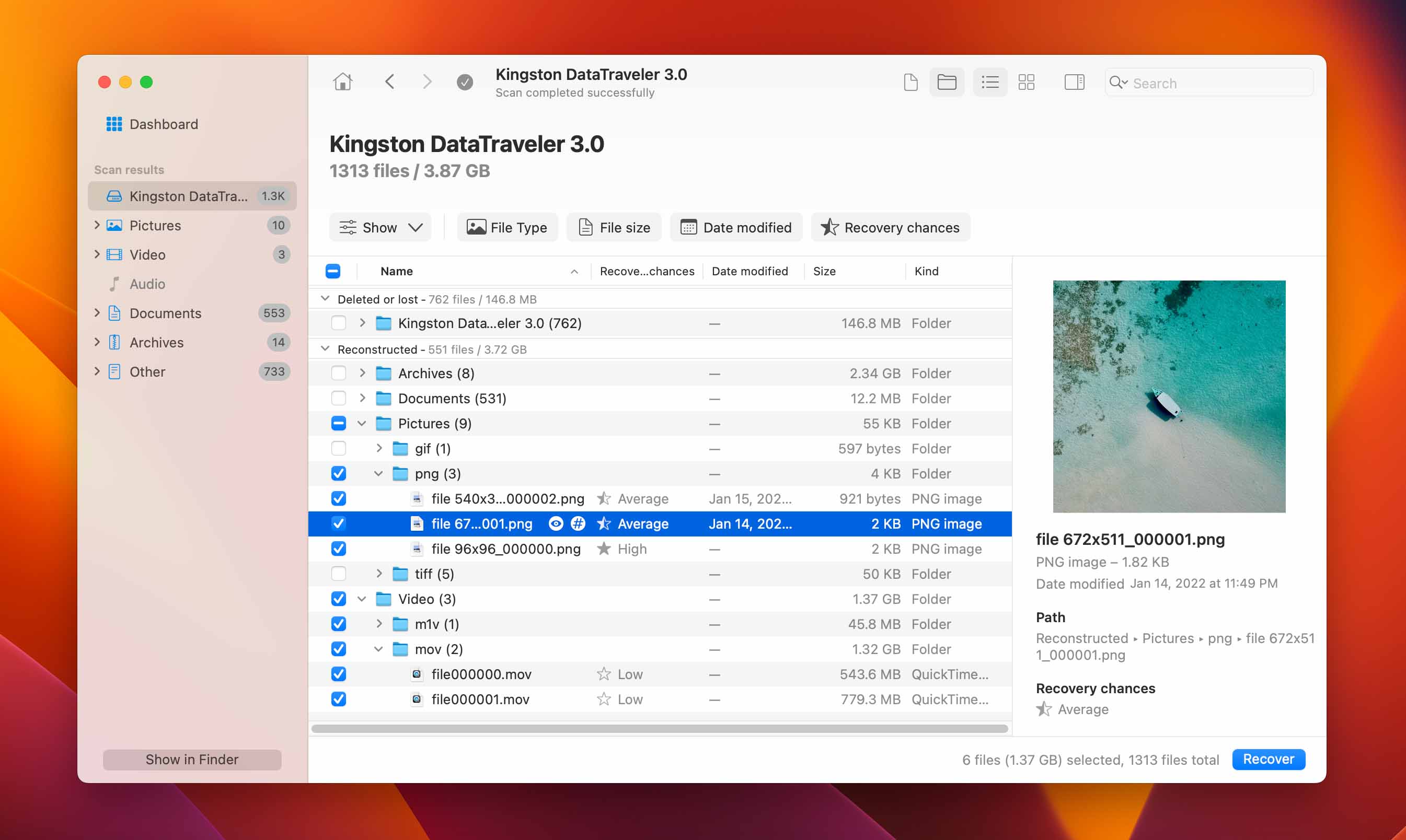 preview files