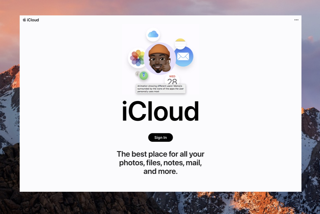 sign in icloud account