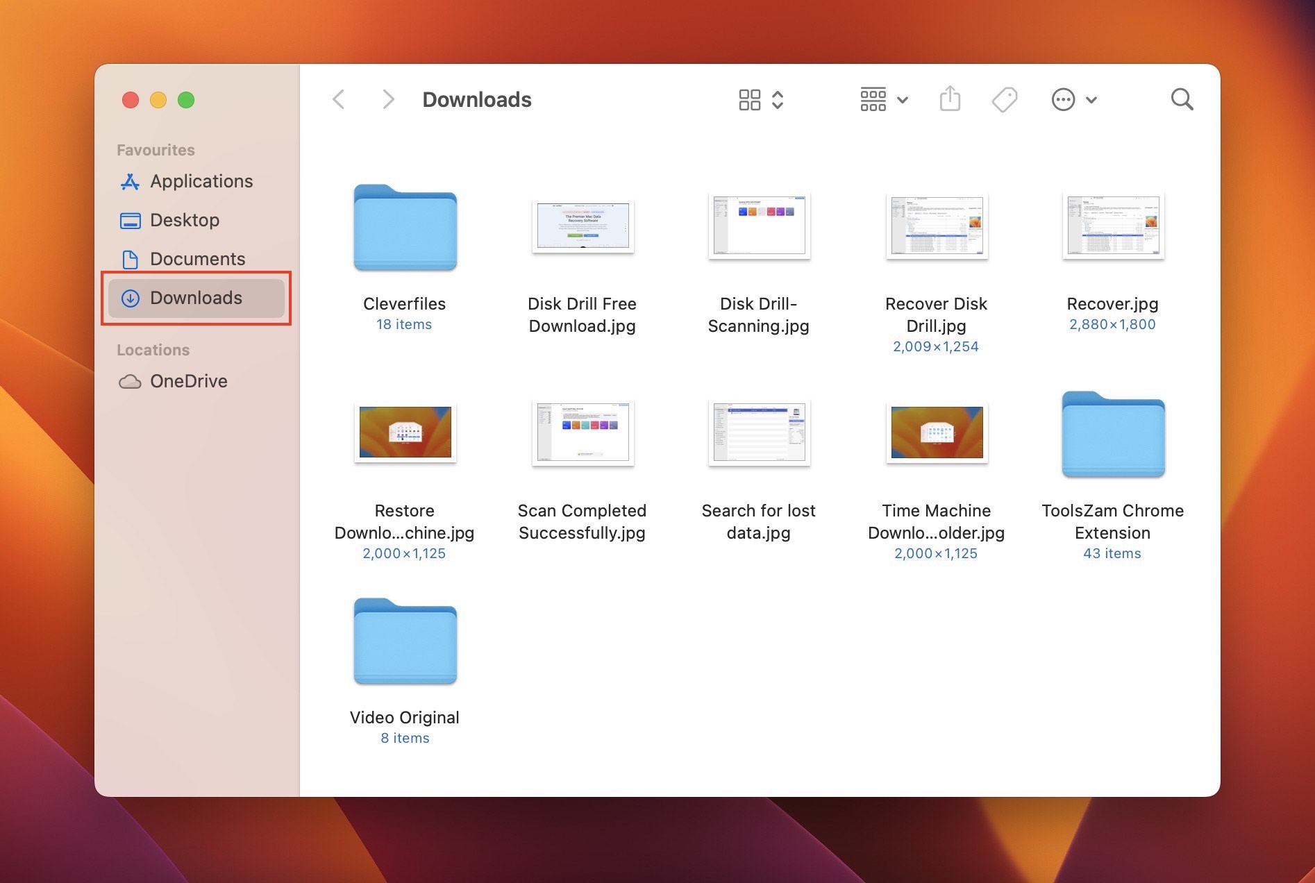 Downloads Folder on Mac