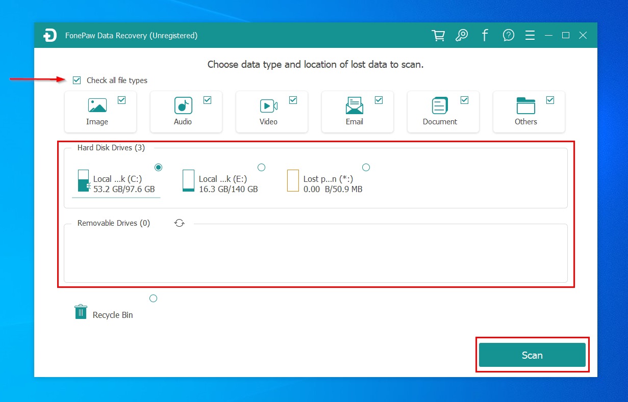 check all file types