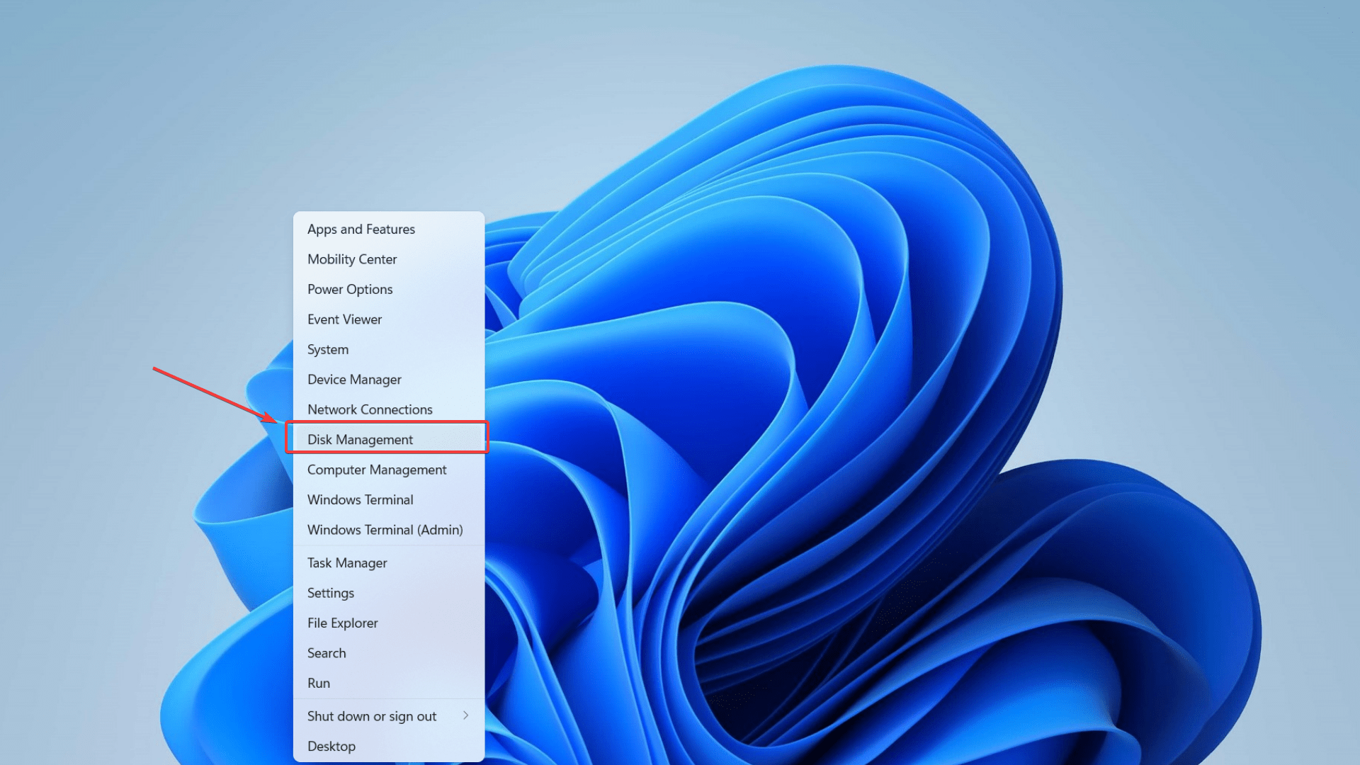 accessing disk management on windows