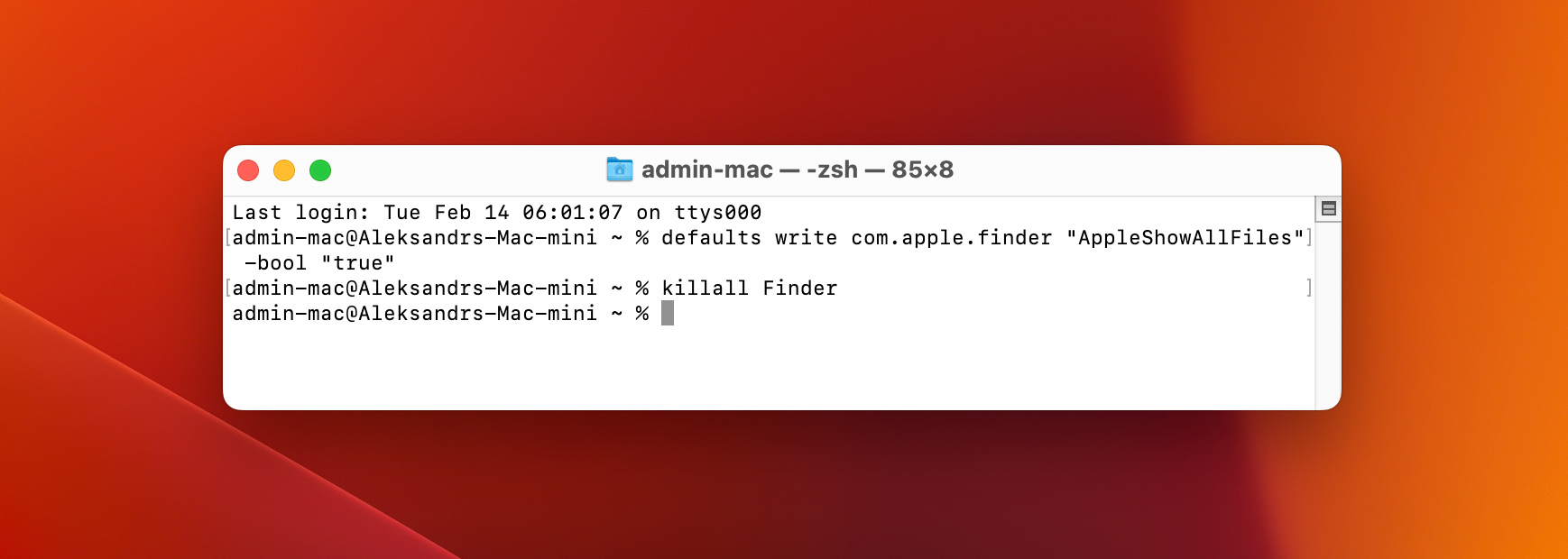 How to Show Hidden Files and Folders Using Terminal