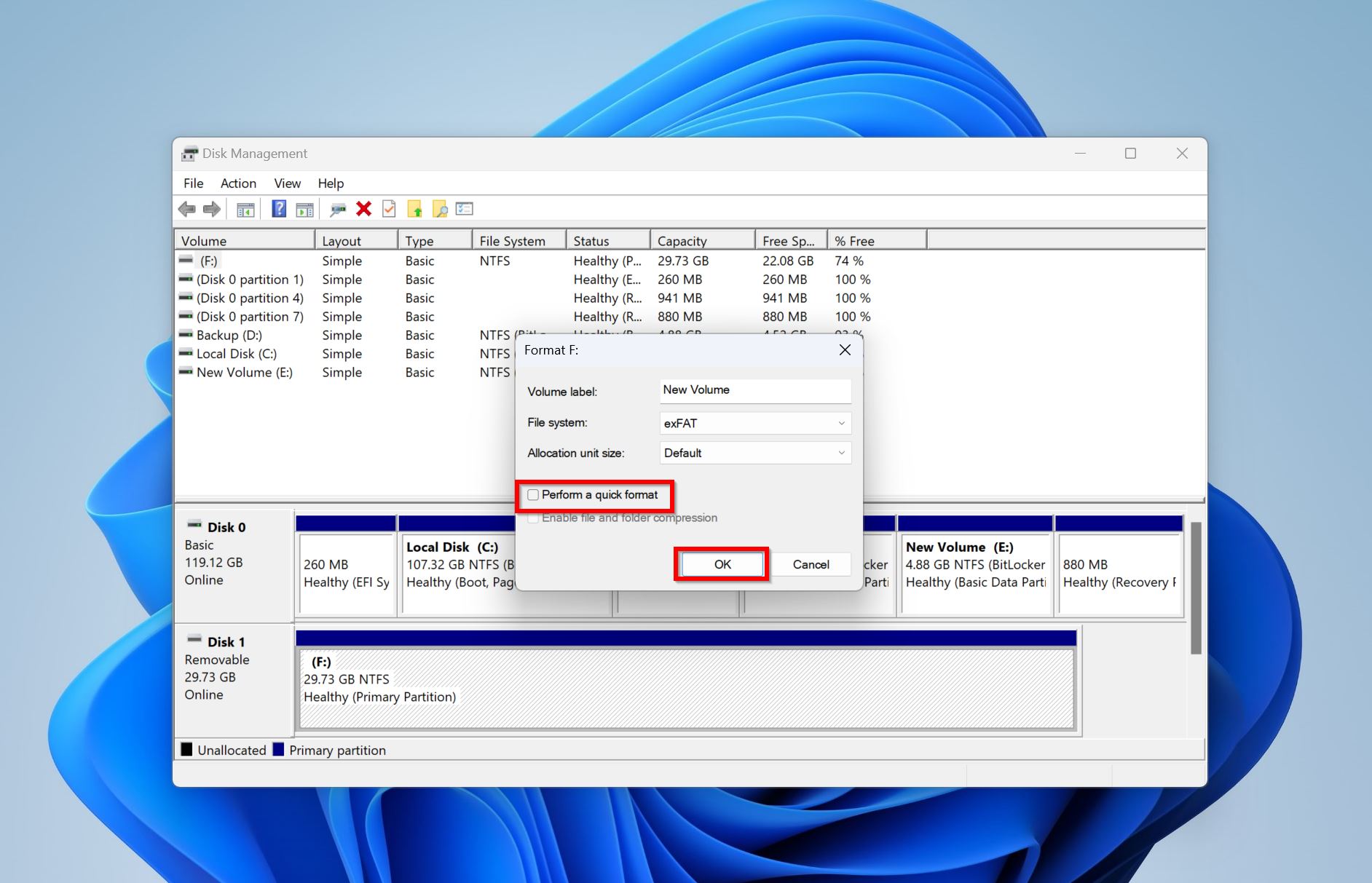 Format parameters.