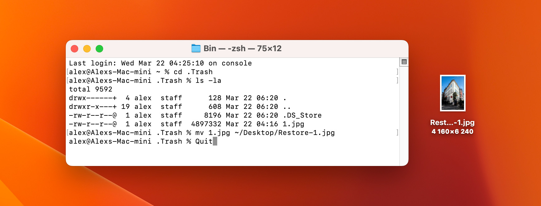 Recover Deleted Files Using Mac Terminal