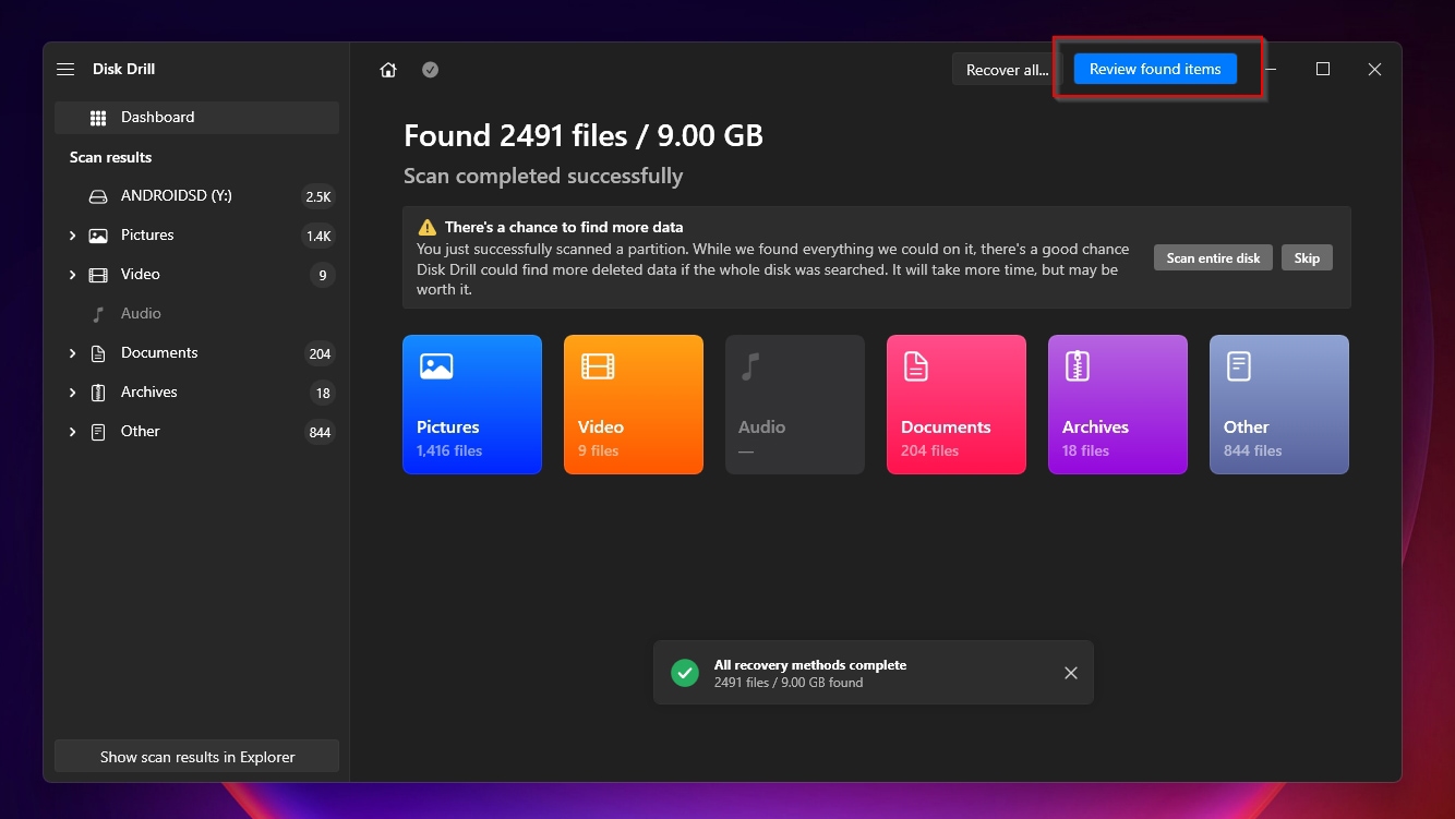 Disk Drill Found Files