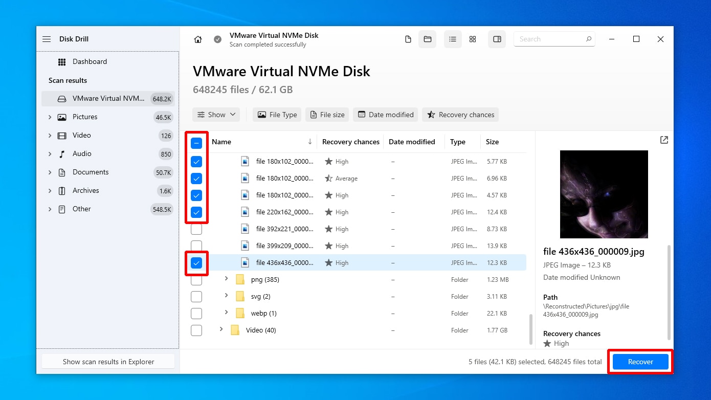 Disk Drill Select Files For Recovery