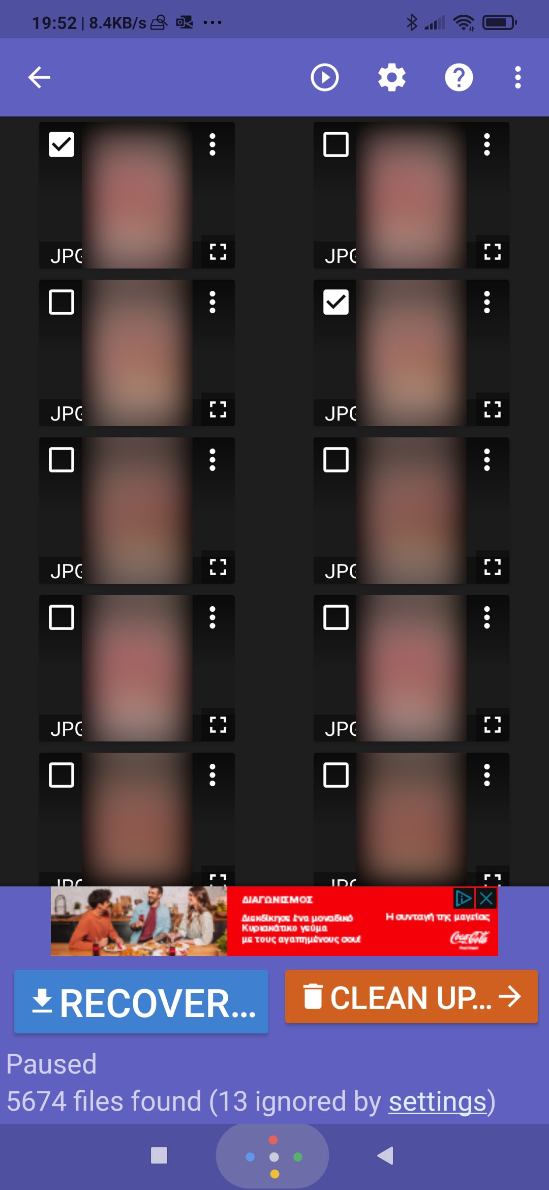 Diskdigger Selecting Files