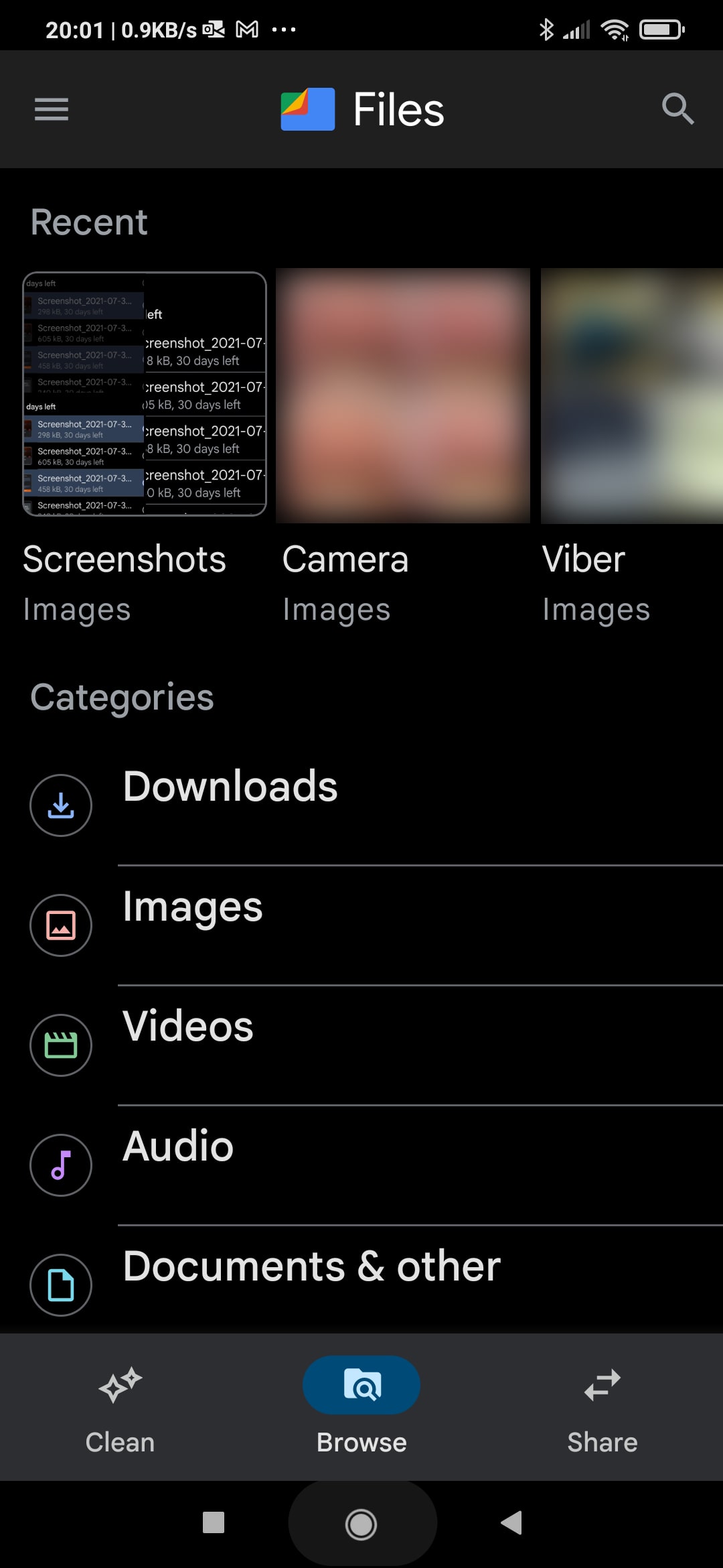 Files Main Interface