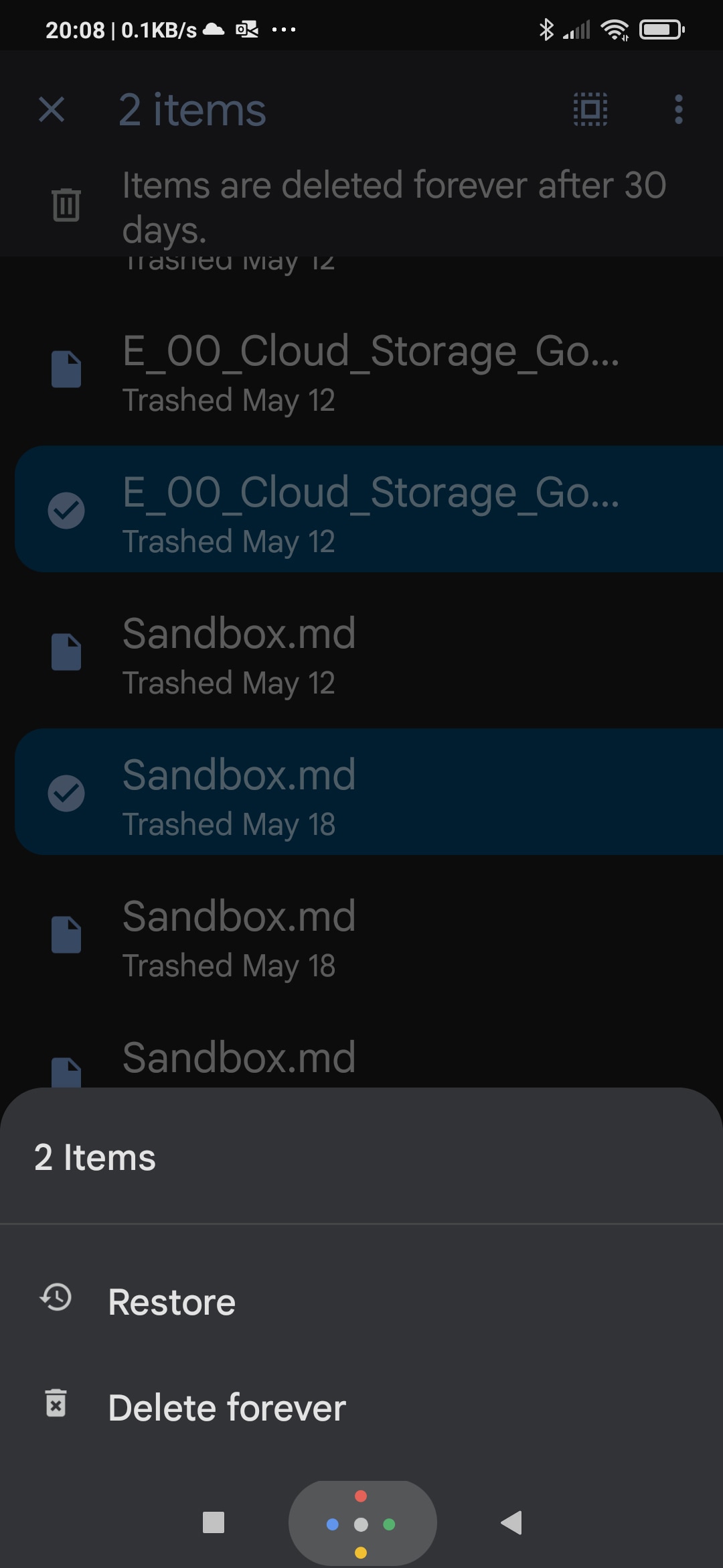 Google Drive Restoring Files From Trash