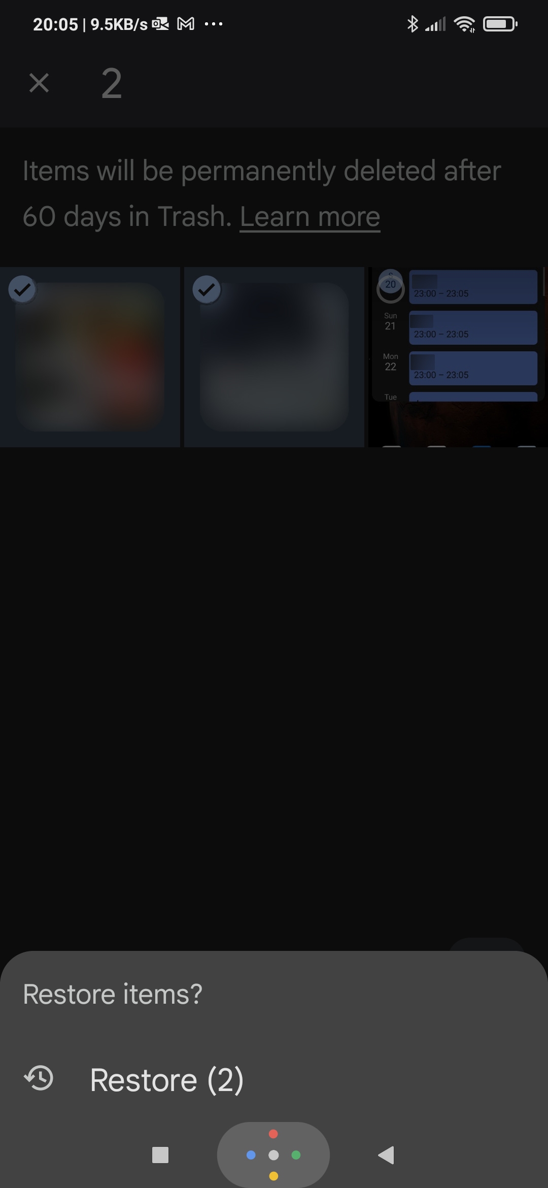 Google Photos Restoring Files From Trash