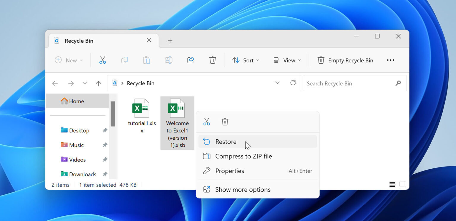 Restore File Icon Excel Recover Unsaved or Deleted Excel Files on Windows 10/11 (2025)