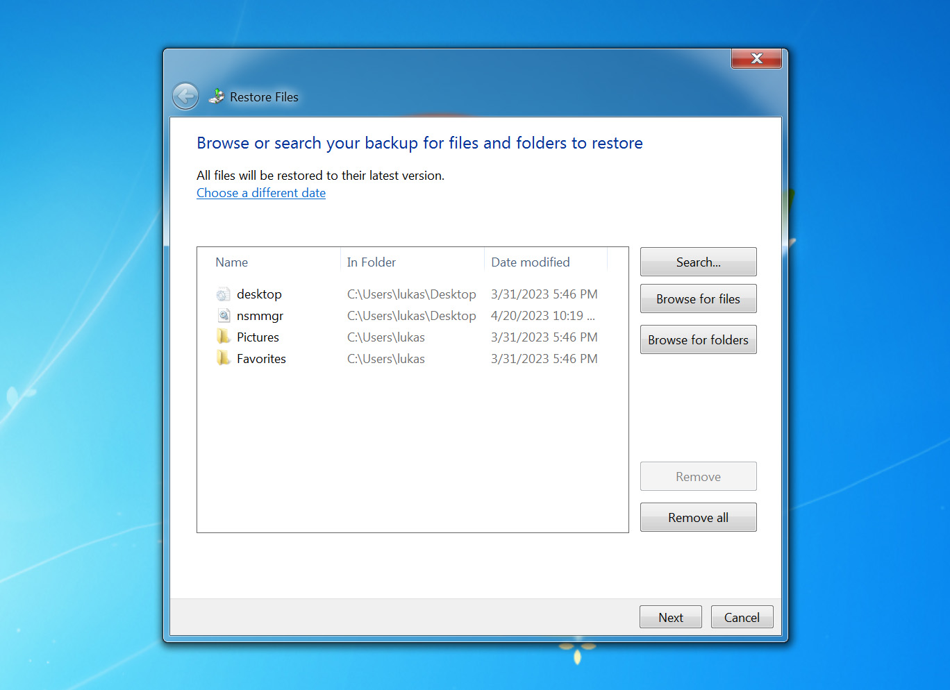  Graphic guide demonstrating the Backup and Restore feature in Windows 7, a tool for recovering deleted photos