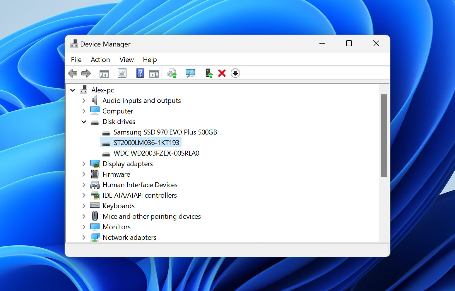 seagate drive in device manager