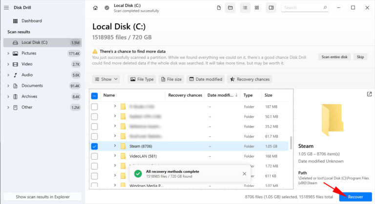 How to Recover Deleted Steam Files, Game Data, and Game Saves on PC image.