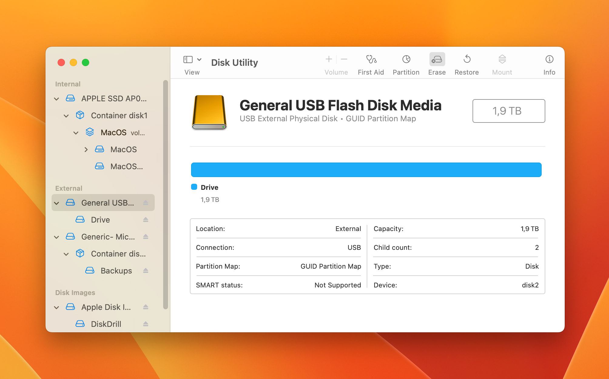 Image showing how to erase hard drive with disk utility to manage hard drive issues