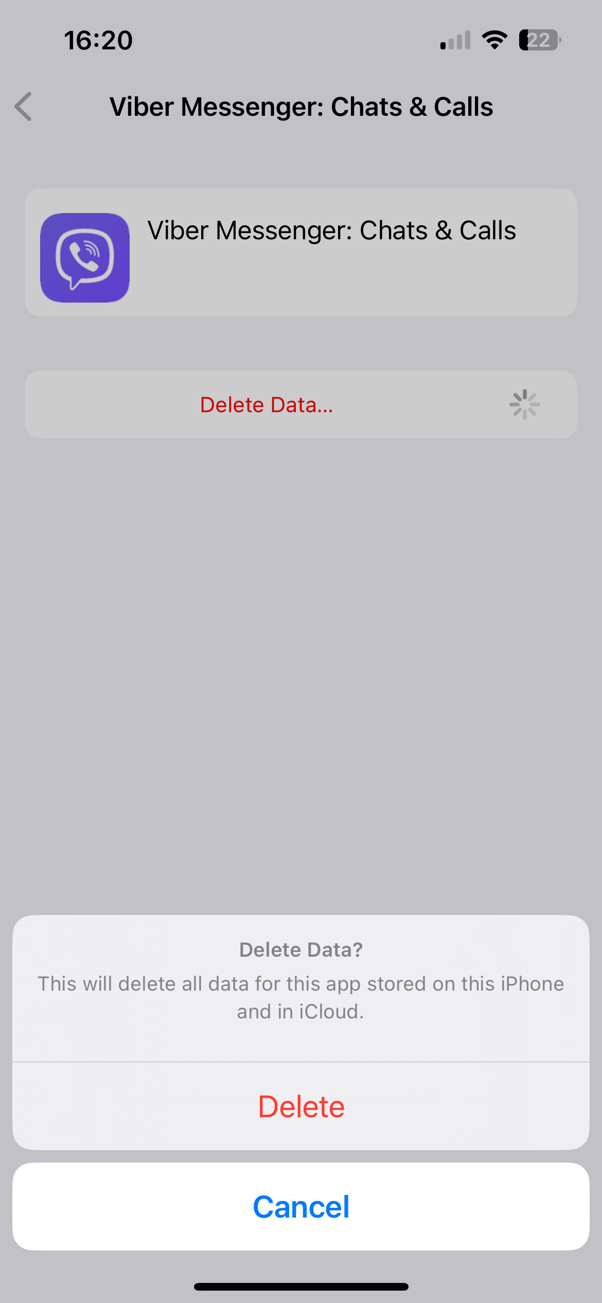 confirm data deletion