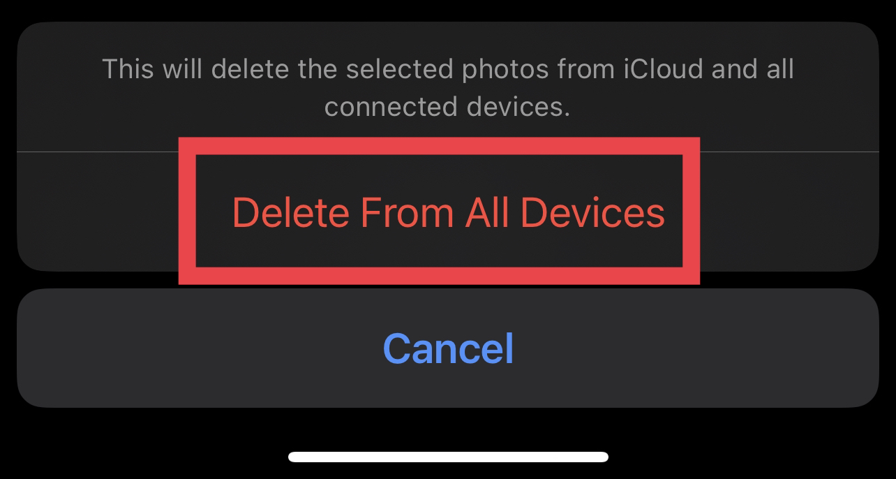 delete from all devices confirmation