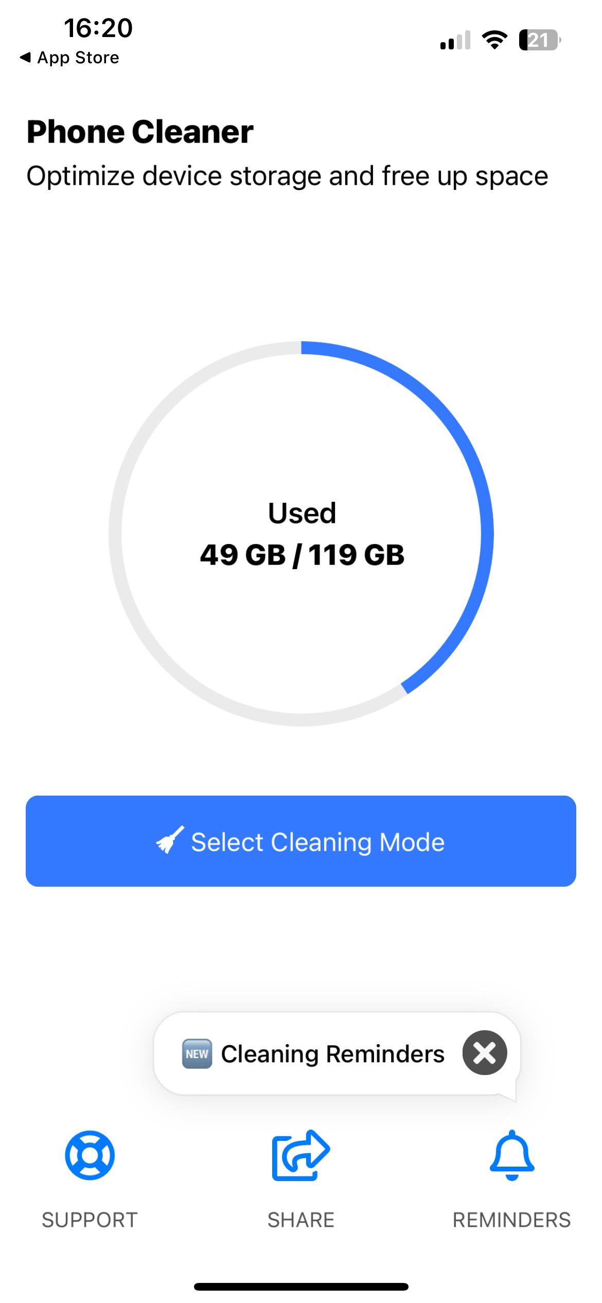 Phone cleaner app for iPhone