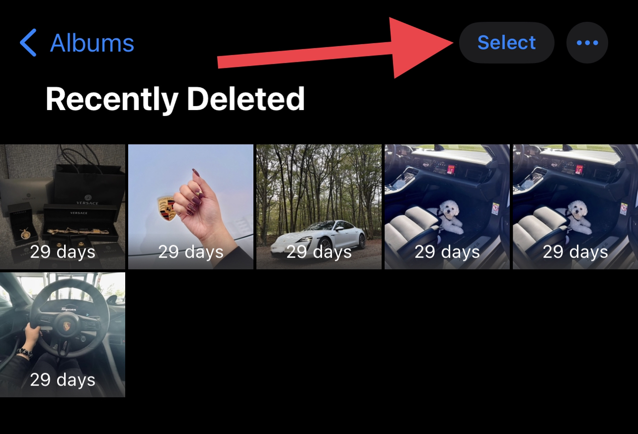 Selecting photos