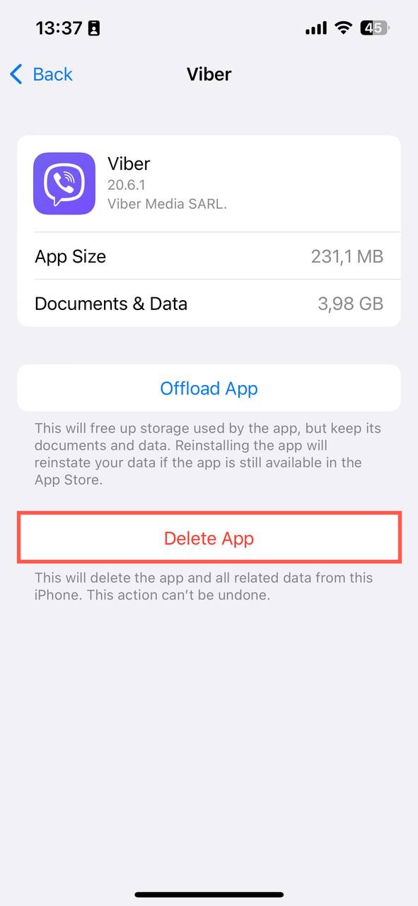 viber delete