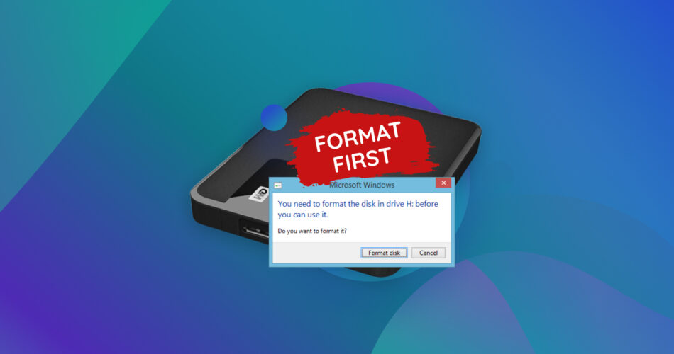 You Need to Format the Disk Before Using It