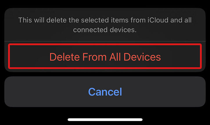 delete from all devices