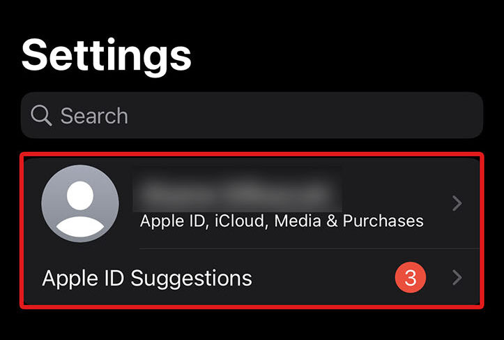 select apple id