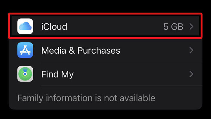 select icloud