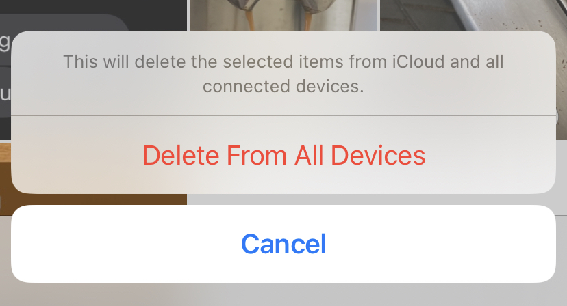 deleting photos from all devices