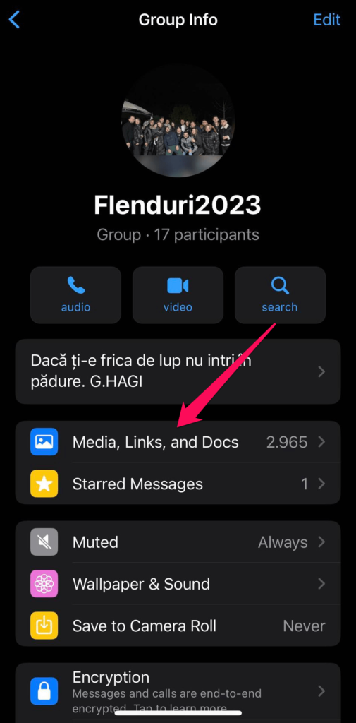 whats media links and docs on iphone