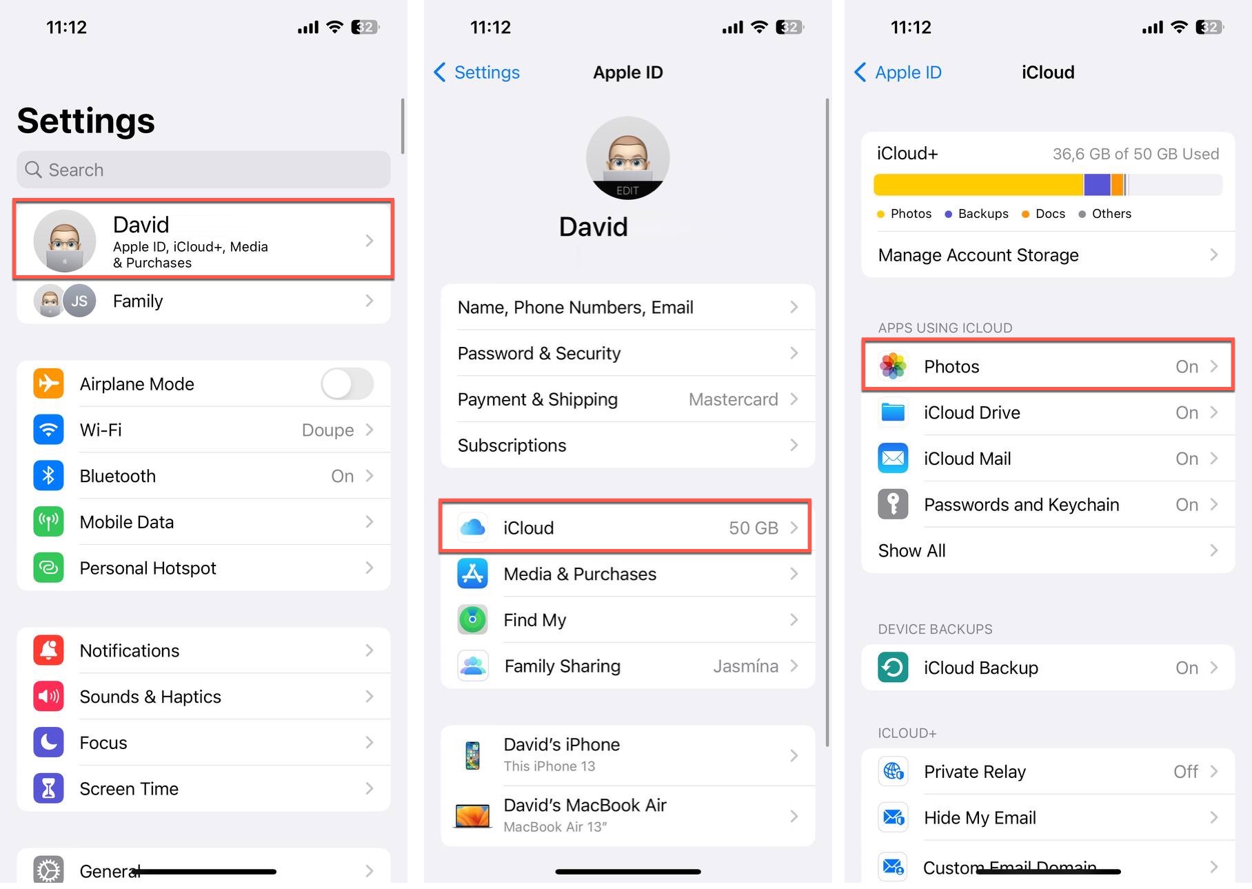 icloud photos highlighted steps