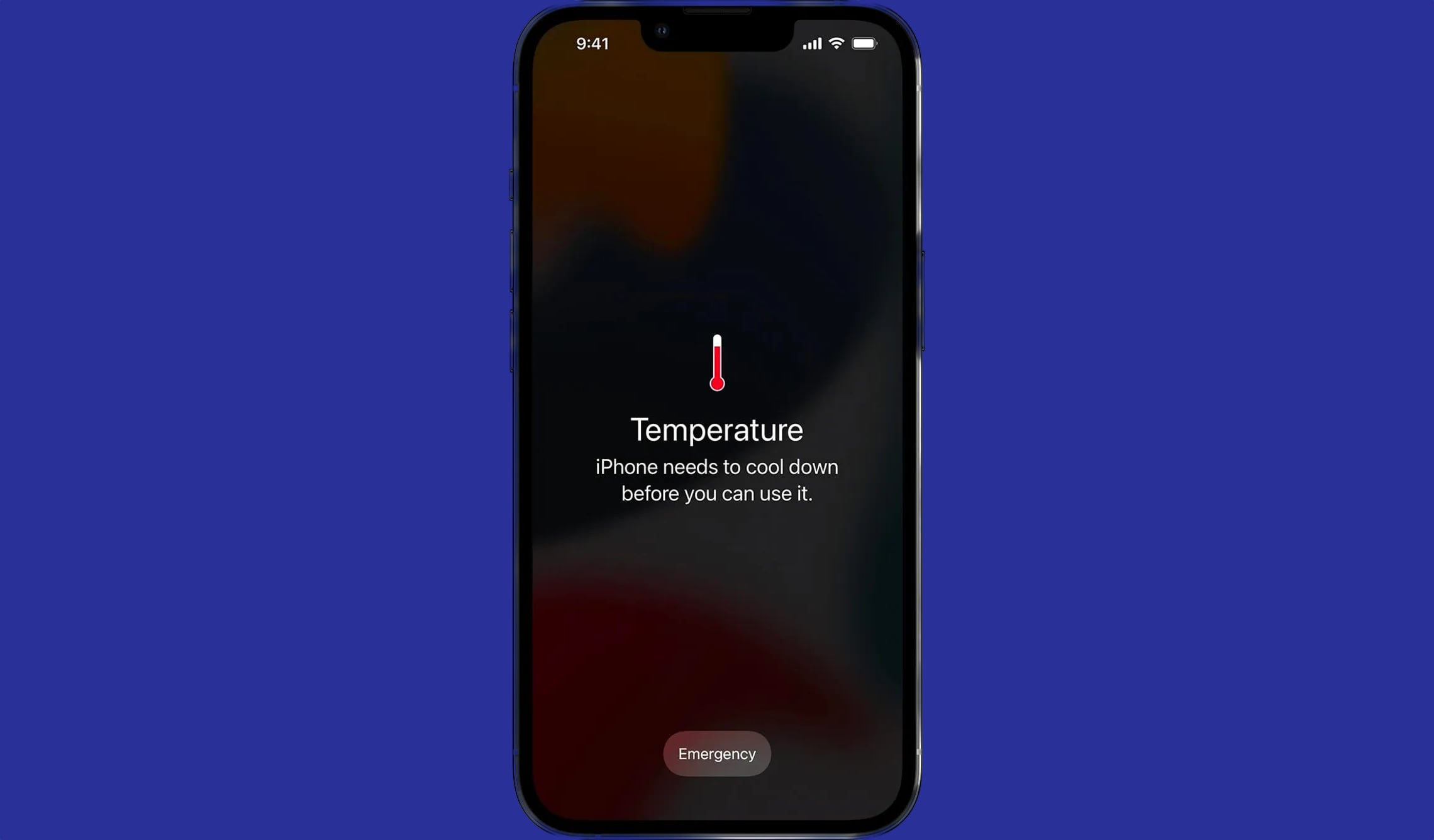 iphone temperature warning