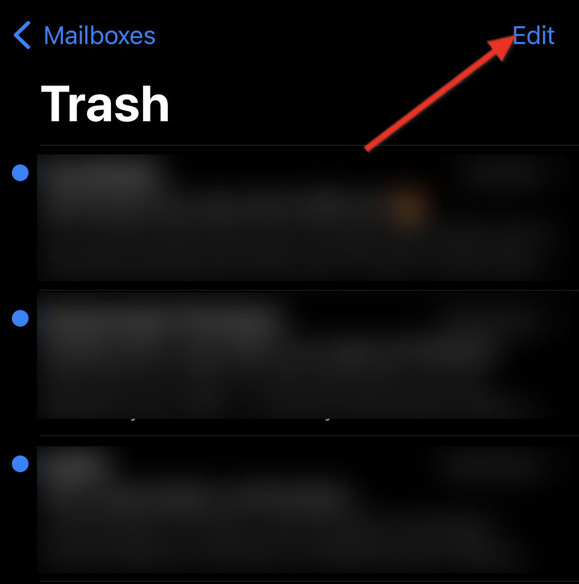 edit trash mailbox