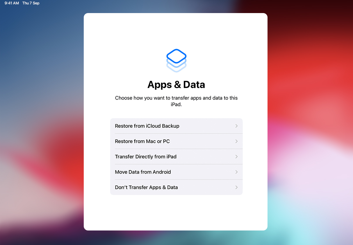 Tap Restore from iCloud Backup