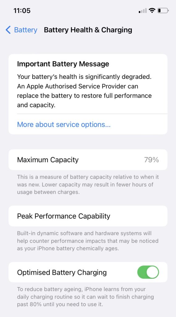 check battery health