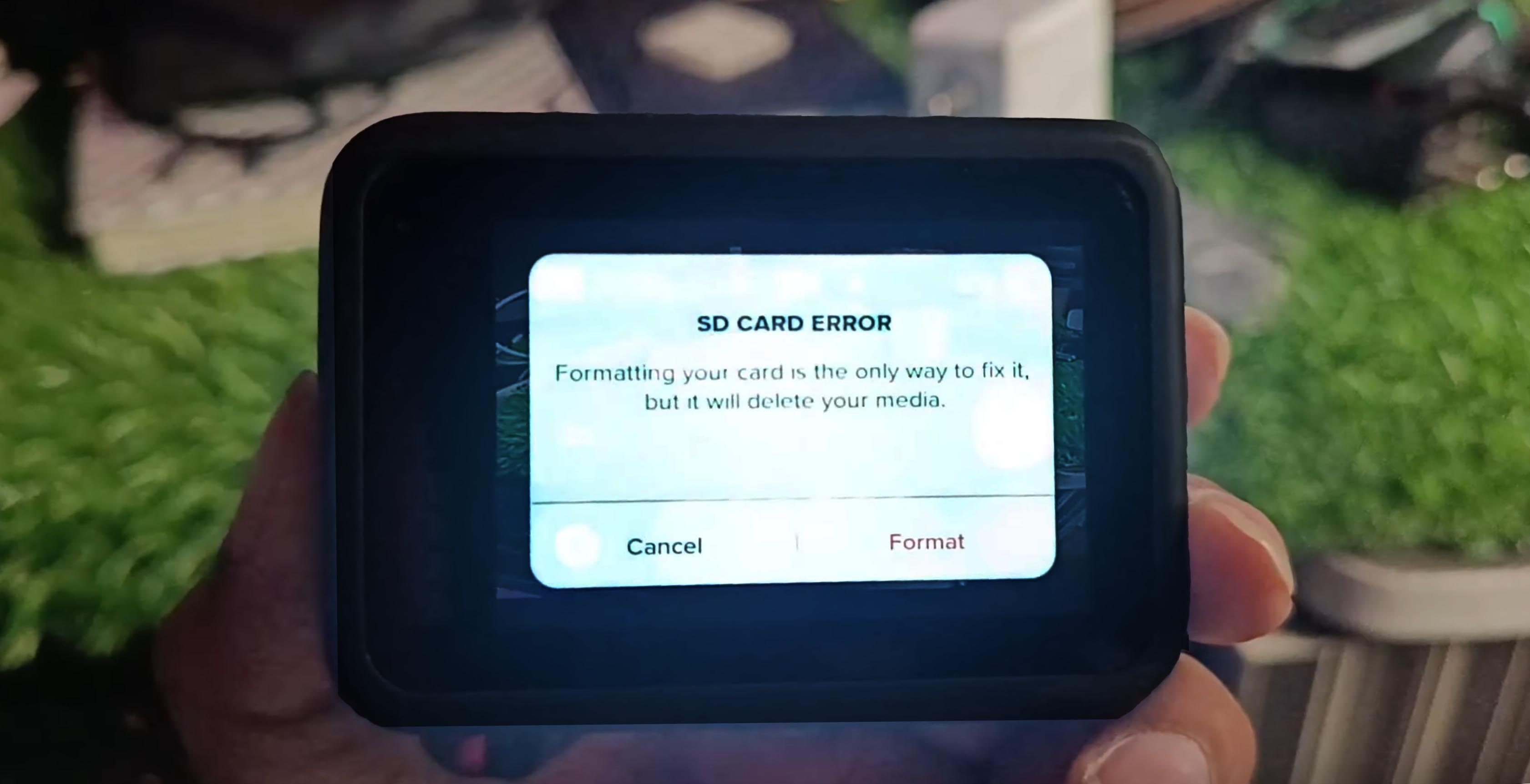 GoPro SD CARD ERROR message