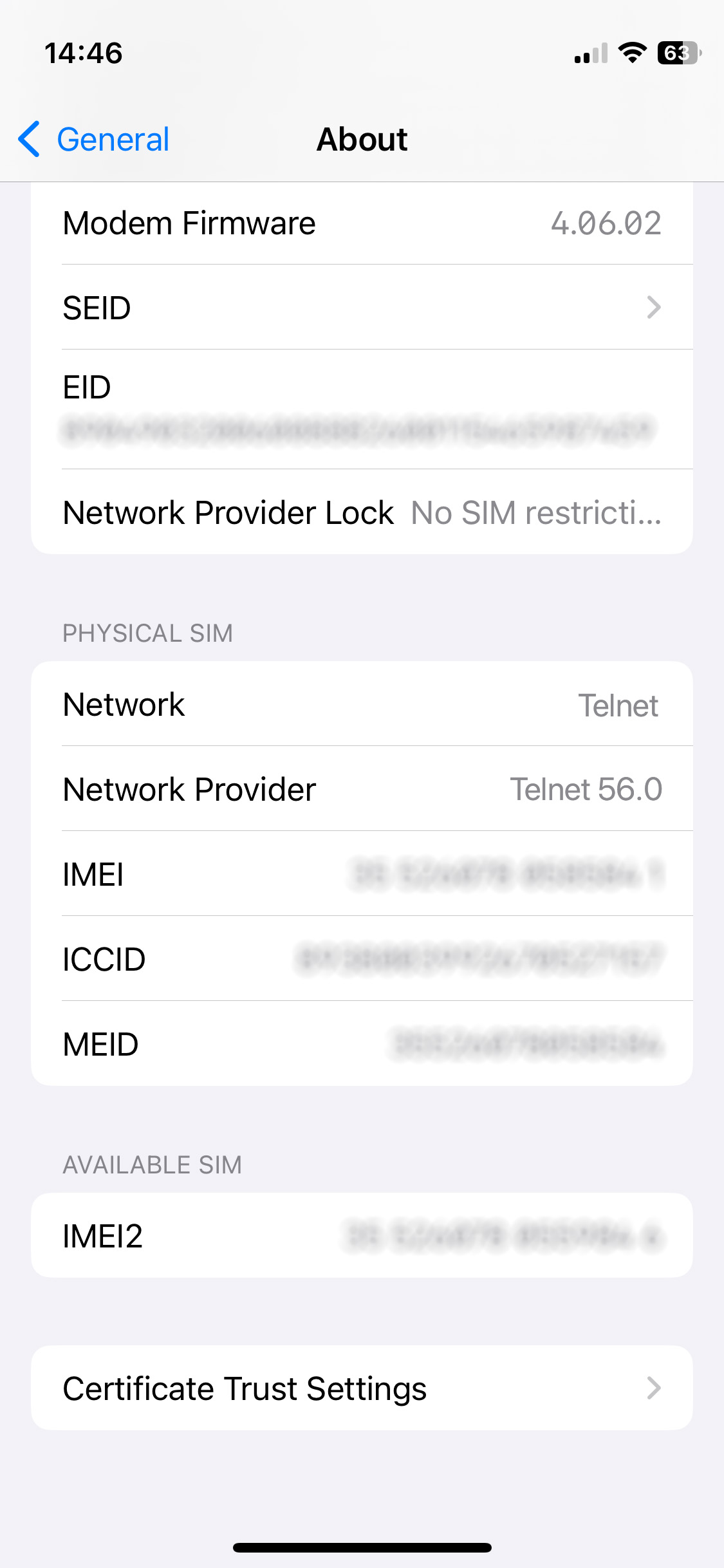 check your network carrier
