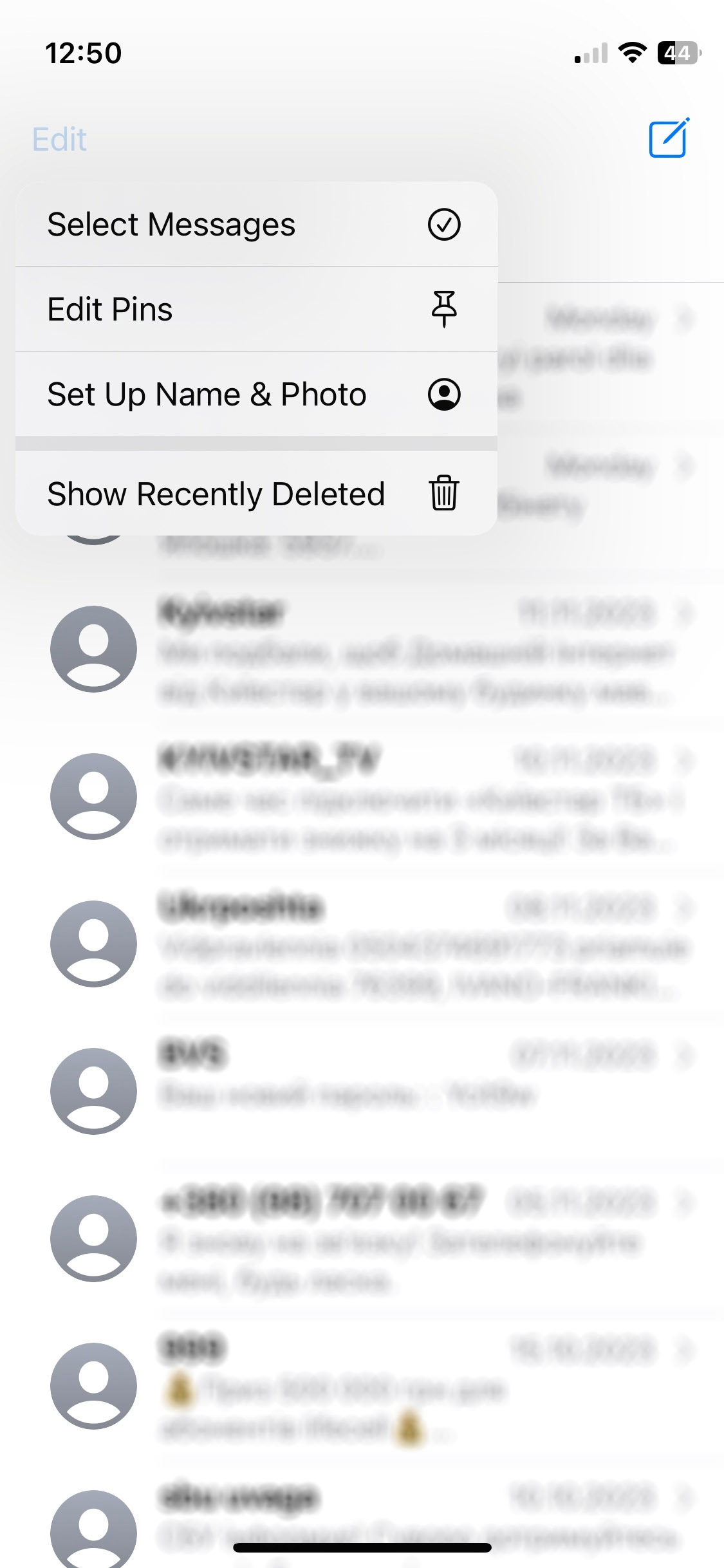 show recently deleted ios messages