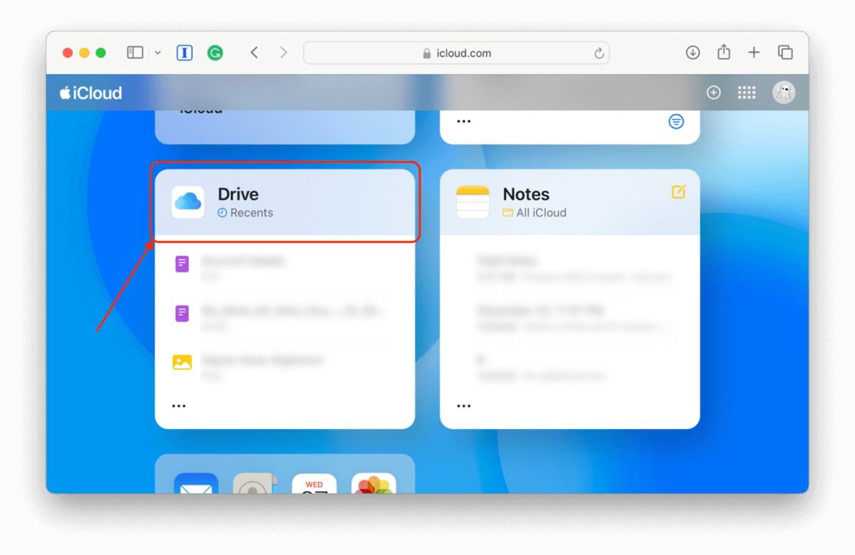 iCloud Drive in iCloud web