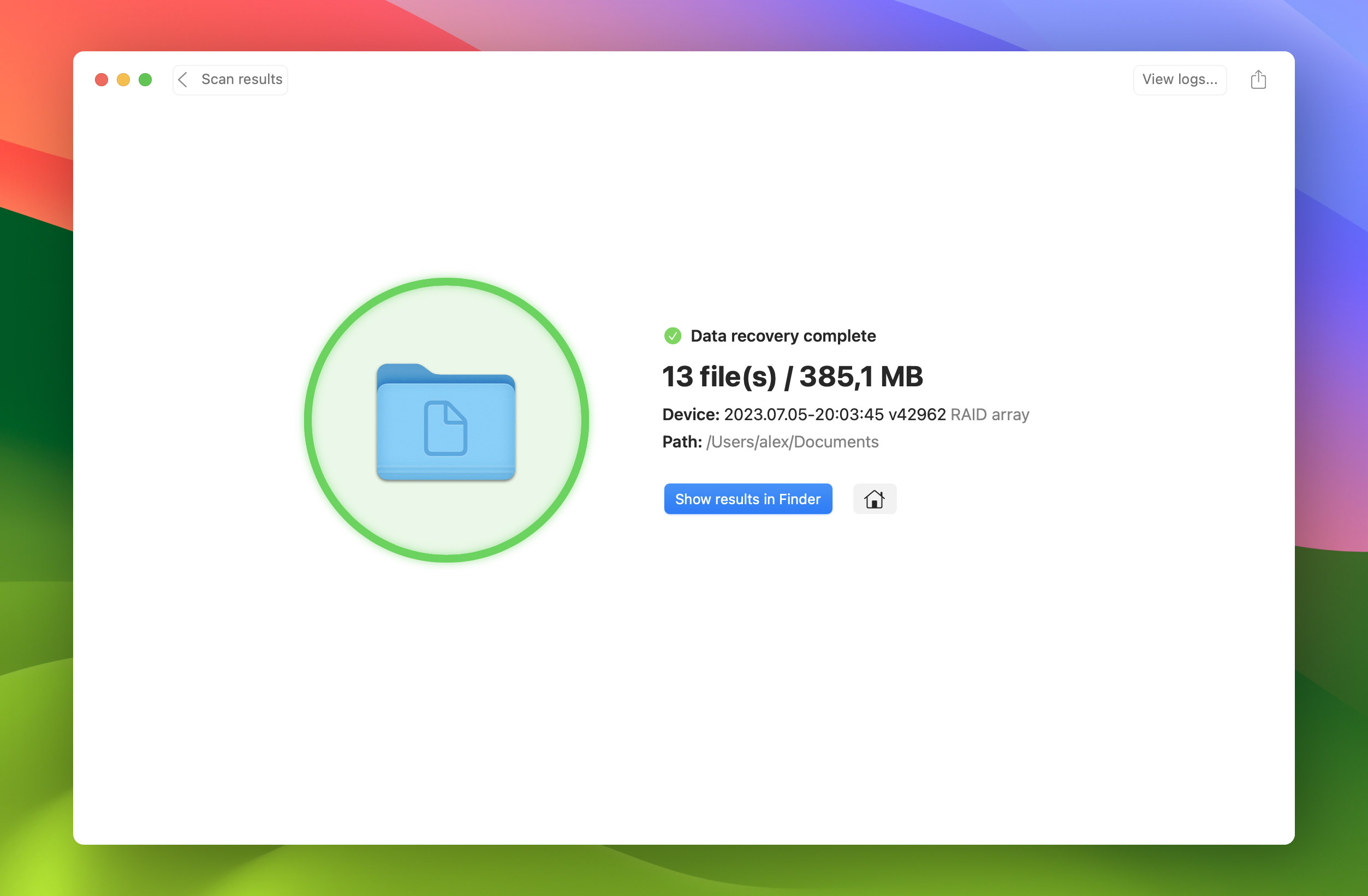 success recovery files from NAS with Disk Drill