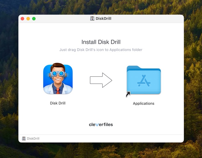 disk drill drag to applications folder