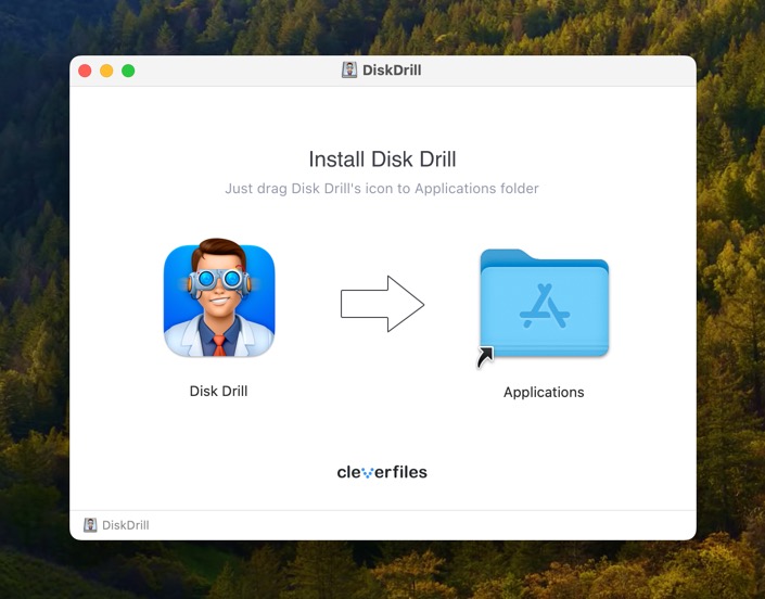 disk drill drag to applications folder
