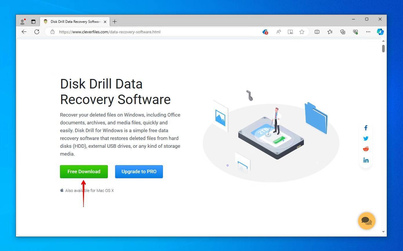 Downloading Disk Drill.