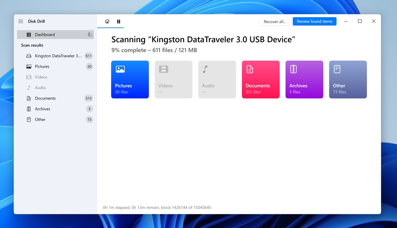 review found files disk drill scan apfs