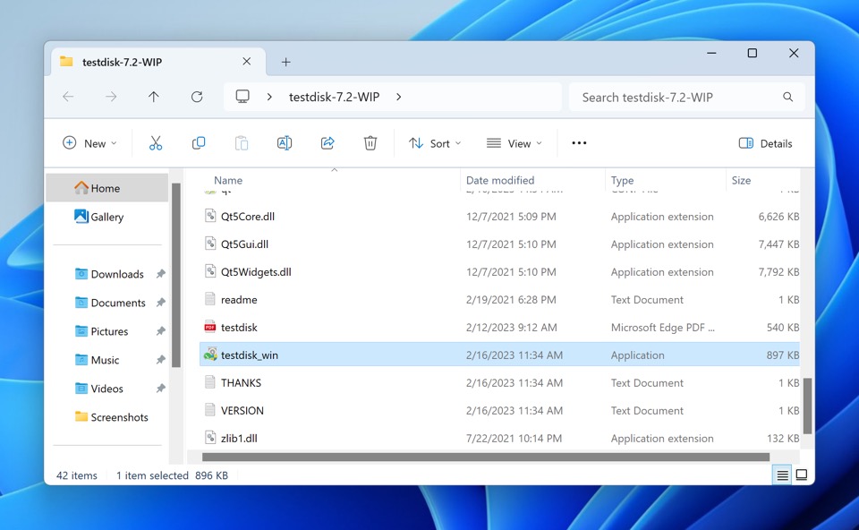 testdisk windows launch