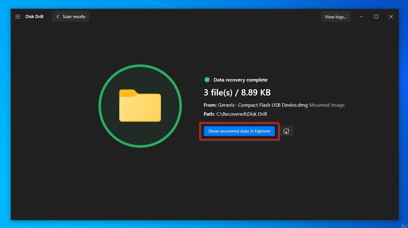 Disk Drill Recovery Complete