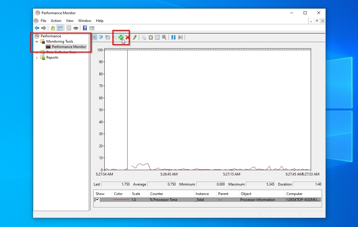 Adding counters to Performance Monitor